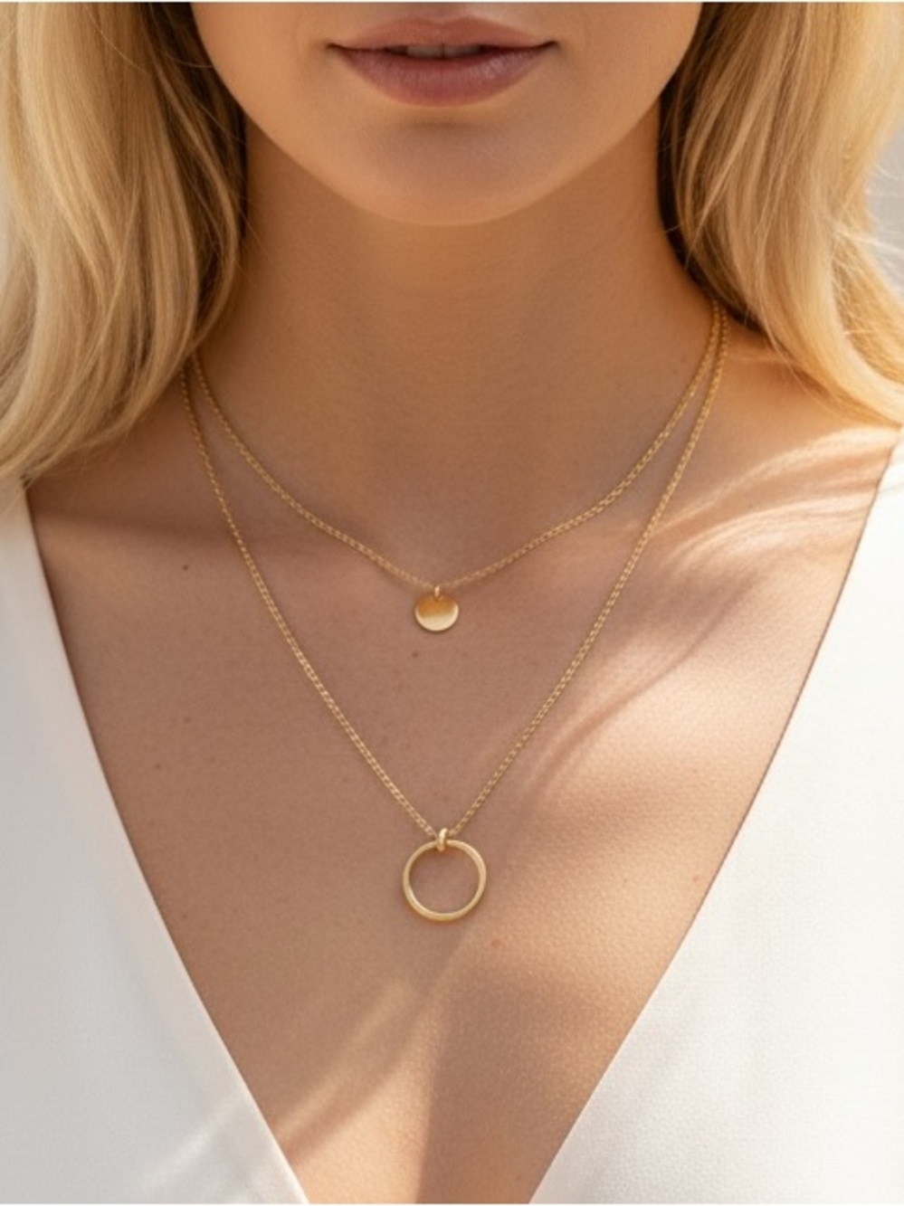 Minimalist "Bad Karma, Good Karma" Circle Necklace